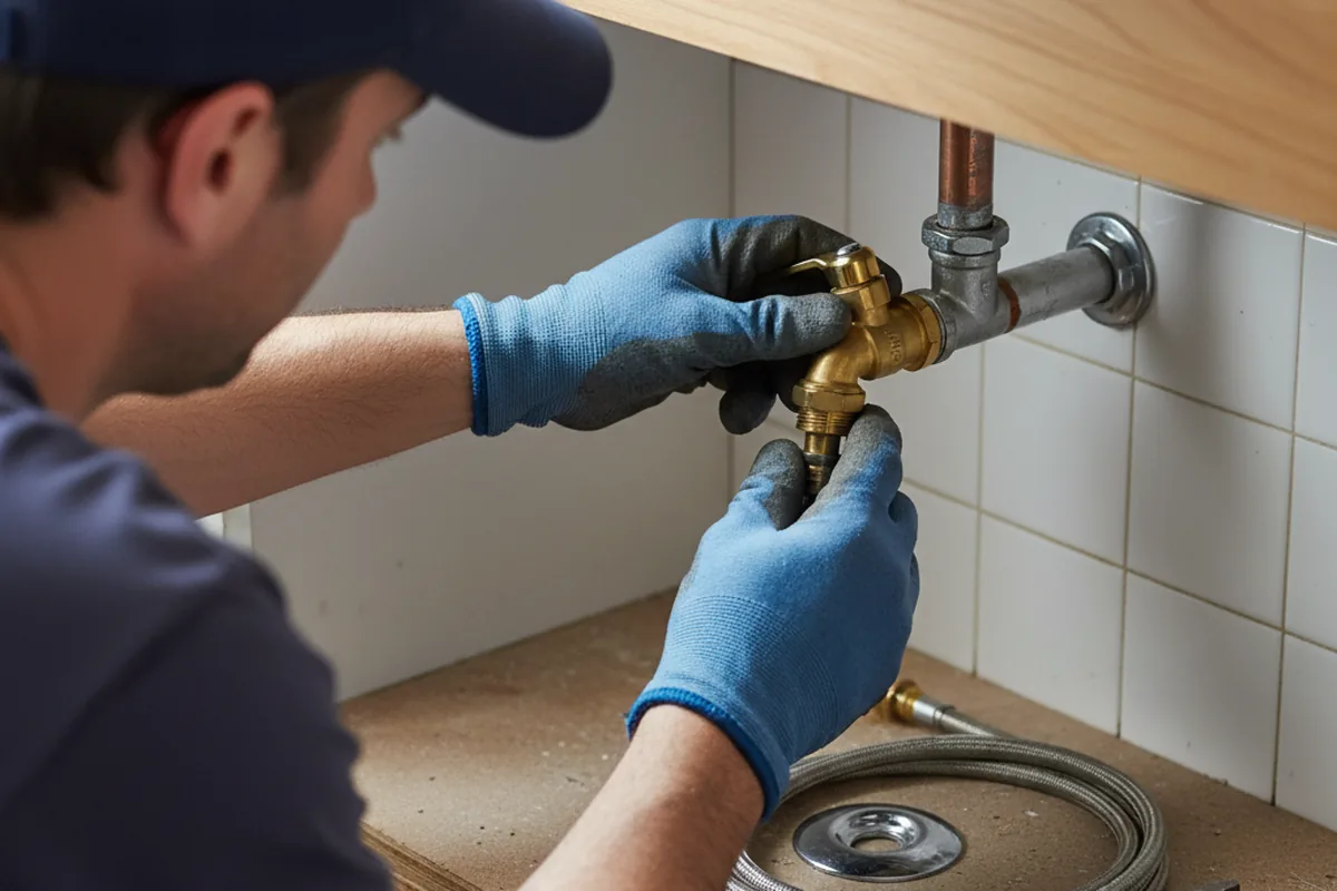 Shutoff valve and fitting work during Repiping in Bloxom
